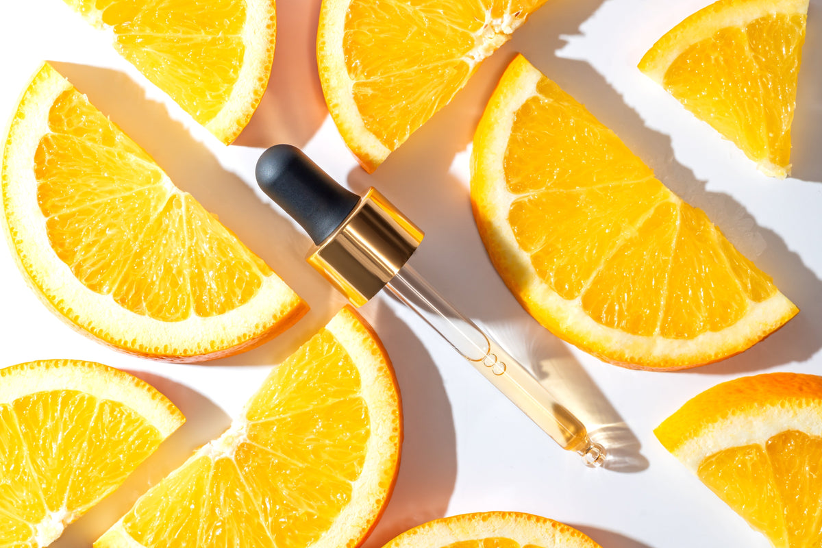 Close-up of healthy-looking skin with a natural glow